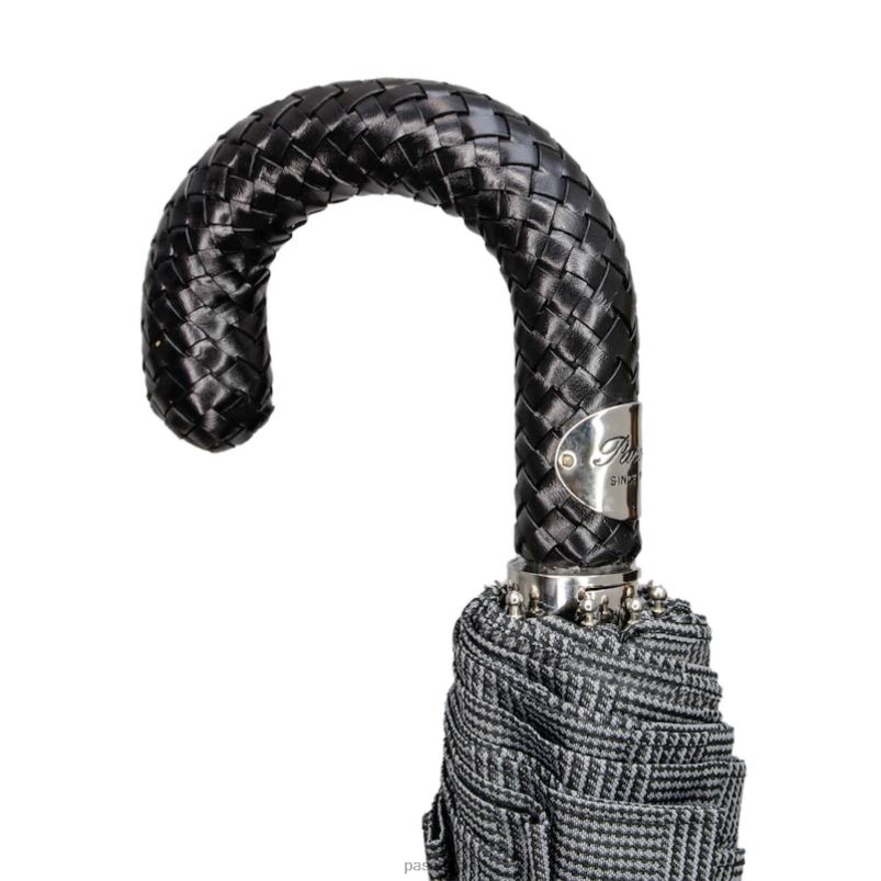 مظلة | 64 Milford-2 N37 - مظلة ميلفورد قابلة للطي بمقبض جلدي مضفر PASOTTI Z446V169